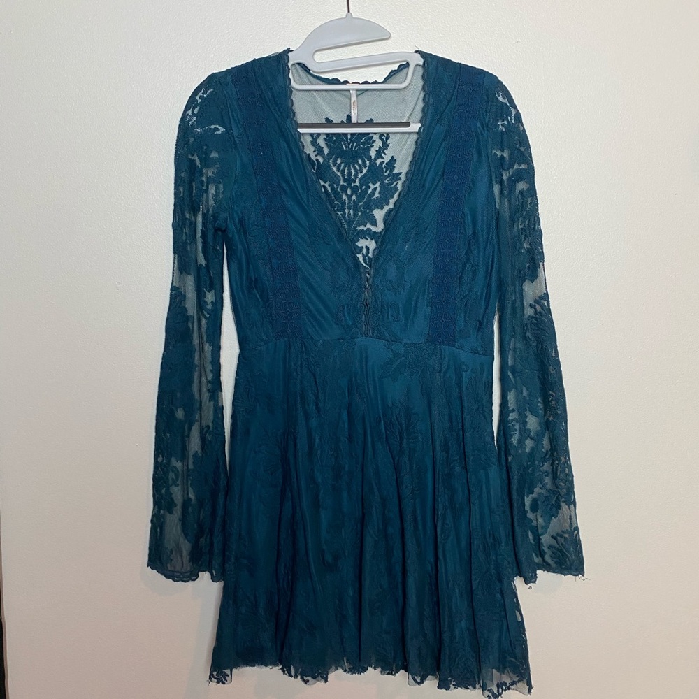 Free People blue lace dress